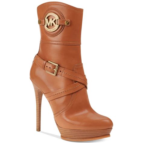 michael kors brown booties|michael kors boots high heel.